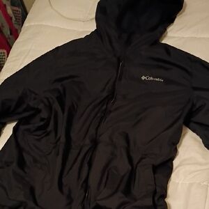 Columbia Men's Hooded Raincoat in Black